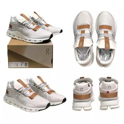 On Running Cloudnova Form White Brown Woman Sports Shoes