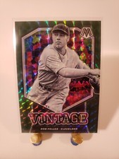 2021 Panini Mosaic  green Prism Bob Feller Vintage insert card- Ex