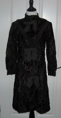 NWT Women's Moschino Fur Coat Size 42 Color Brown Made In Italy