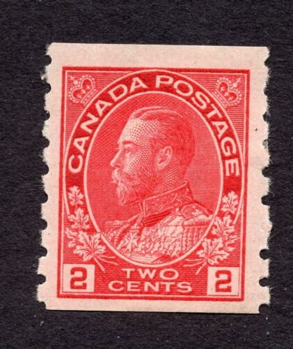 Canada #127 2 Cent Carmine King George V Admiral Issue Coil MH - Picture 1 of 1