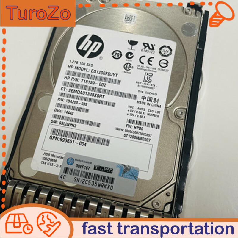 Sas Ssd HP 1.2TB 10K RPM SAS 2.5-inch Server Hard Drive – 718292