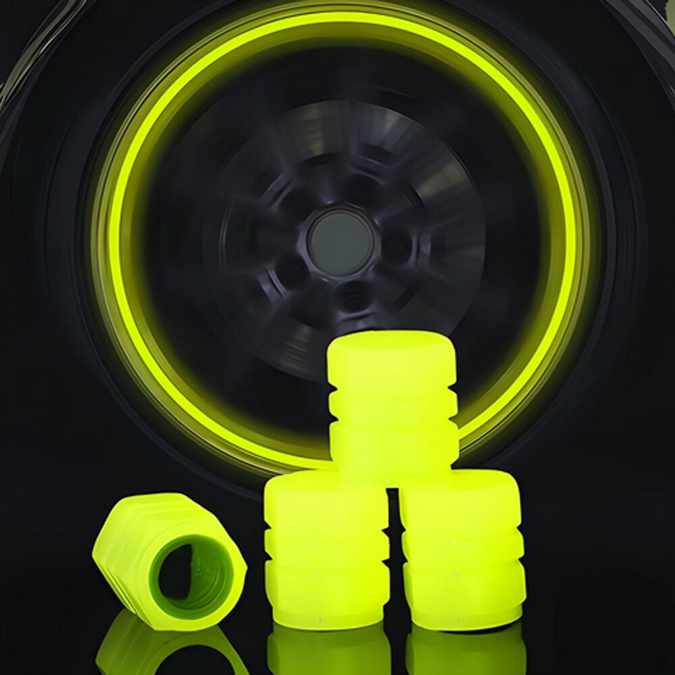 4x Luminous Car Wheel Tire Tyre Air Valve Stem Cap Cover Accessories eBay