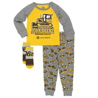 John Deere Boys Pajamas And Gripper Socks Set (toddler/little Kid) Jdkit147 John Deere Boys Pajamas And Gripper Socks Set (toddler/little Kid) Jdkit147