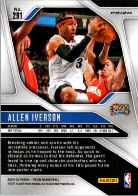 2024-25 Prizm Green Prizm Legends #291 Allen Iverson