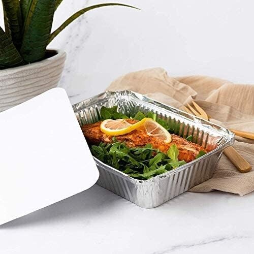 Aluminium foil food containers + lids perfect for home and takeaway use - Picture 11 of 15