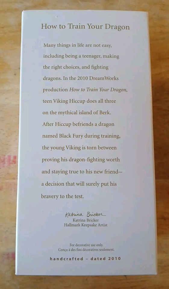 2010 Hallmark Keepsake Ornament HOW TO TRAIN YOUR DRAGON Hiccup ...