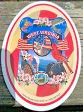 West Virginia Collage Oval Magnet