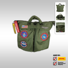 TOP GUN FLUGHELM TASCHE MOVIE PROP PILOT MARI...