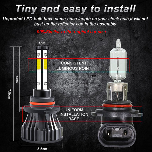 Front LED Headlights Lights Bulbs 4x for GMC Sierra 1500 2500HD 3500 1999-2006 - Picture 27 of 117