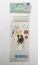 RARE Jolee's Cutting The Cake Wedding Reception Bride Groom Scrapbook Stickers