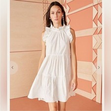 Ulla Johnson Tasmin Dress White Cotton size 4