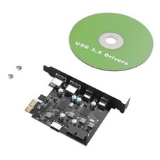 1PC Multi-Port Expansion Card 2xUSB-C 2xUSB-A PCIe X1 5Gbps Speed Plug-N-Play
