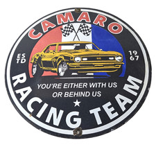 Vintage Chevrolet Sign - Camaro Speed Automobile Motors Gas Pump Porcelain Sign Vintage Chevrolet Sign - Camaro Speed Automobile Motors Gas Pump Porcelain Sign