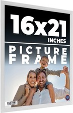 16x21 Frame White Wood Picture Photo Frame with UV Acrylic and Acid Free Backing
