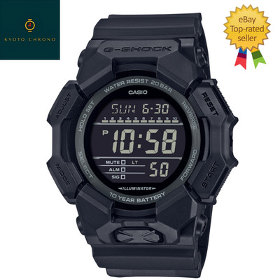 CASIO G-SHOCK GD-010-1A1JF Total Black  Carbon Case  Chronograph NEW Japan Watch