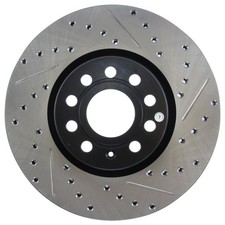 StopTech 127.33098L Front Left Drilled Brake Rotor for 06-18 GTI / 06-21 Passat