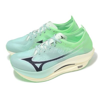 Mizuno Wave Rebellion PRO Low Green Blue Men Unisex Racing Running U1GD2540-01