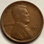 1911 Lincoln Wheat Cent Philadelphia Mint Early Date 115 Year Old Penny BN1043