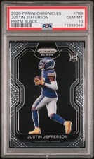 2020 Justin Jefferson RC #PB9 Chronicles Prizm Black Silver PSA 10 Vikings