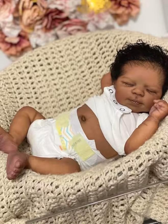 Silicone Full Body Black Girl 18" African American
