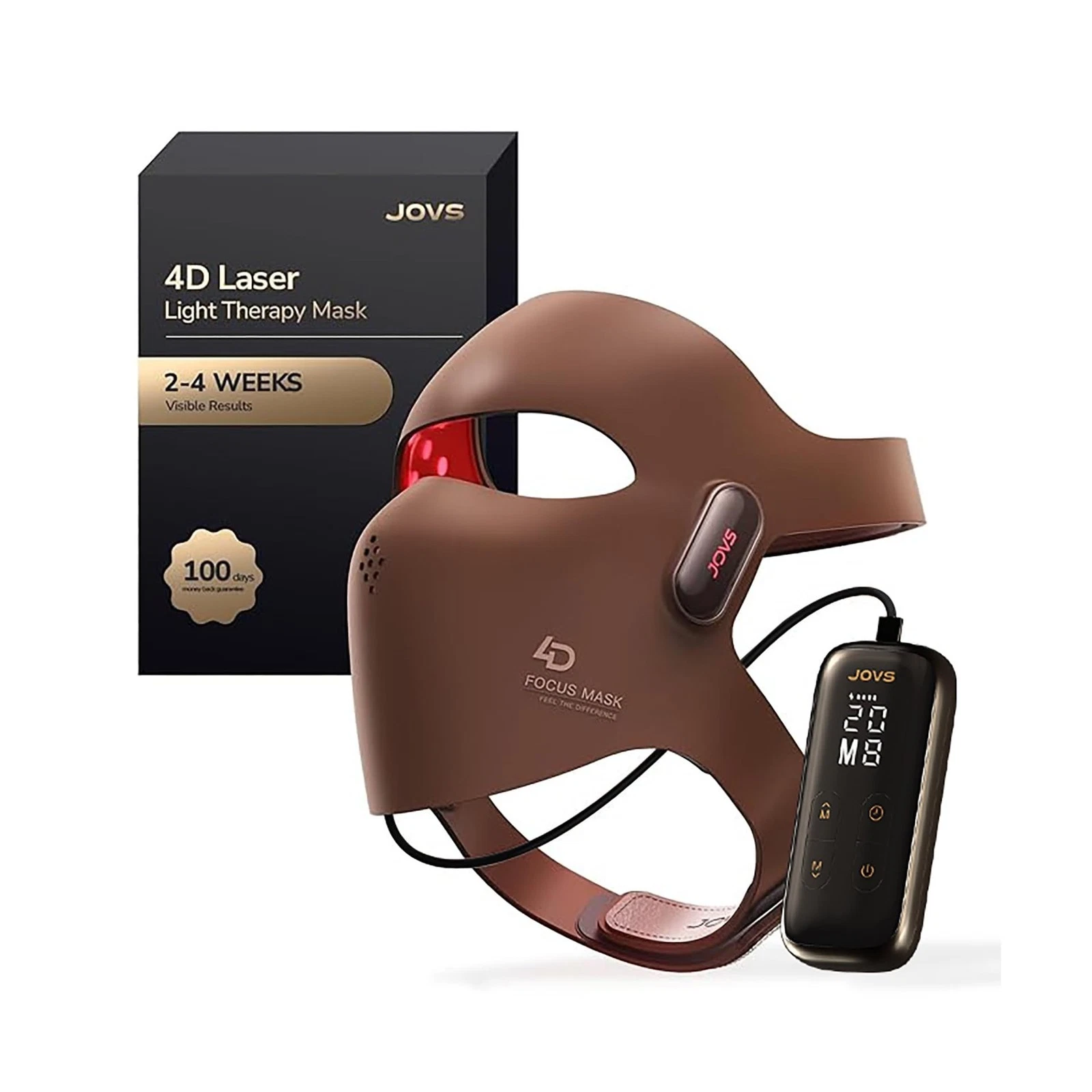 JOVS 4D Laser Therapy Mask for Face, LED Red Light Therapy Face Mask with 4 W...