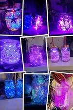 Bespoke Lights In , Fish Bowls Large Jars, Jam Jars Vases Ect With Crystles, Gem