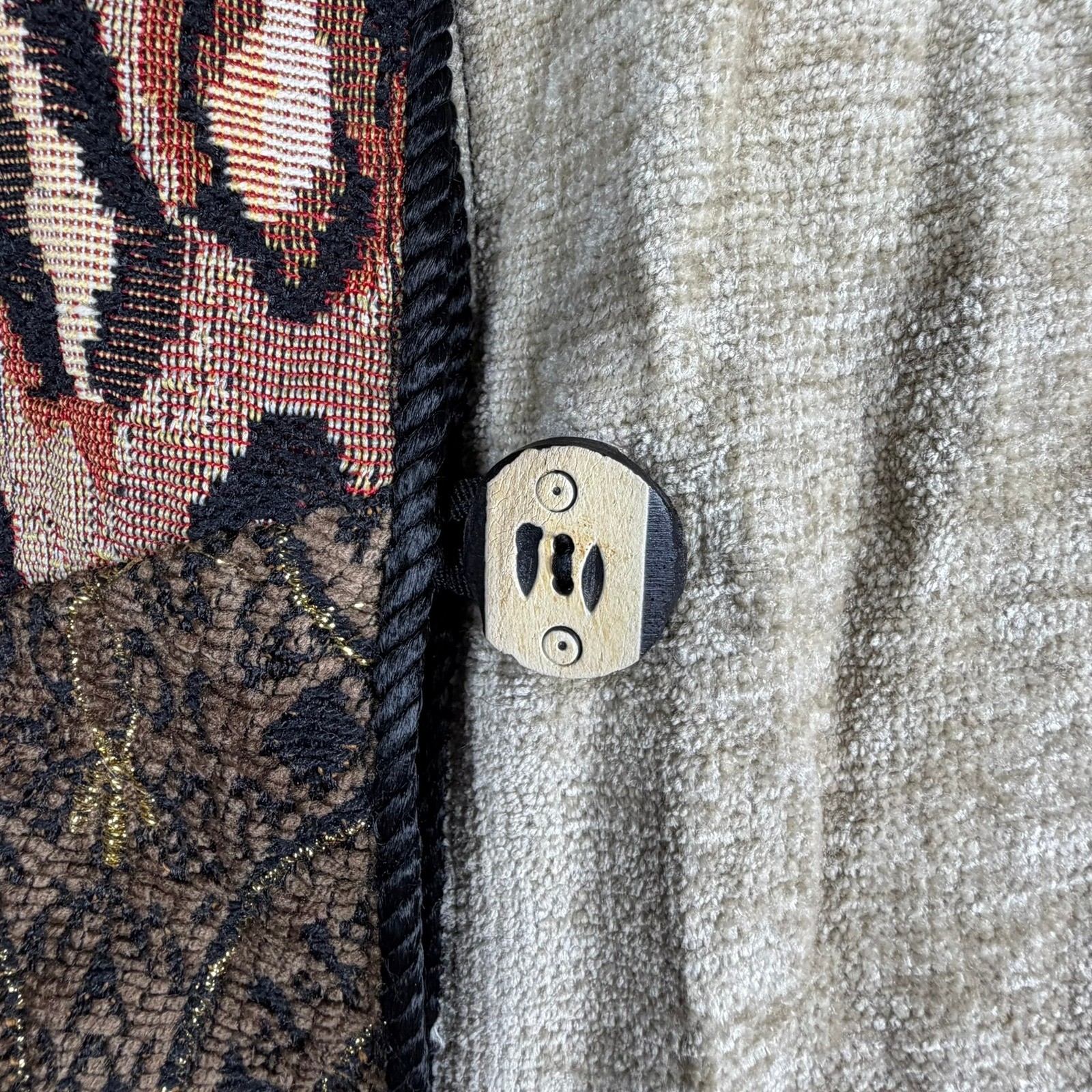 Indigo Moon Patchwork Leopard Paisley Tapestry Ja… - image 4