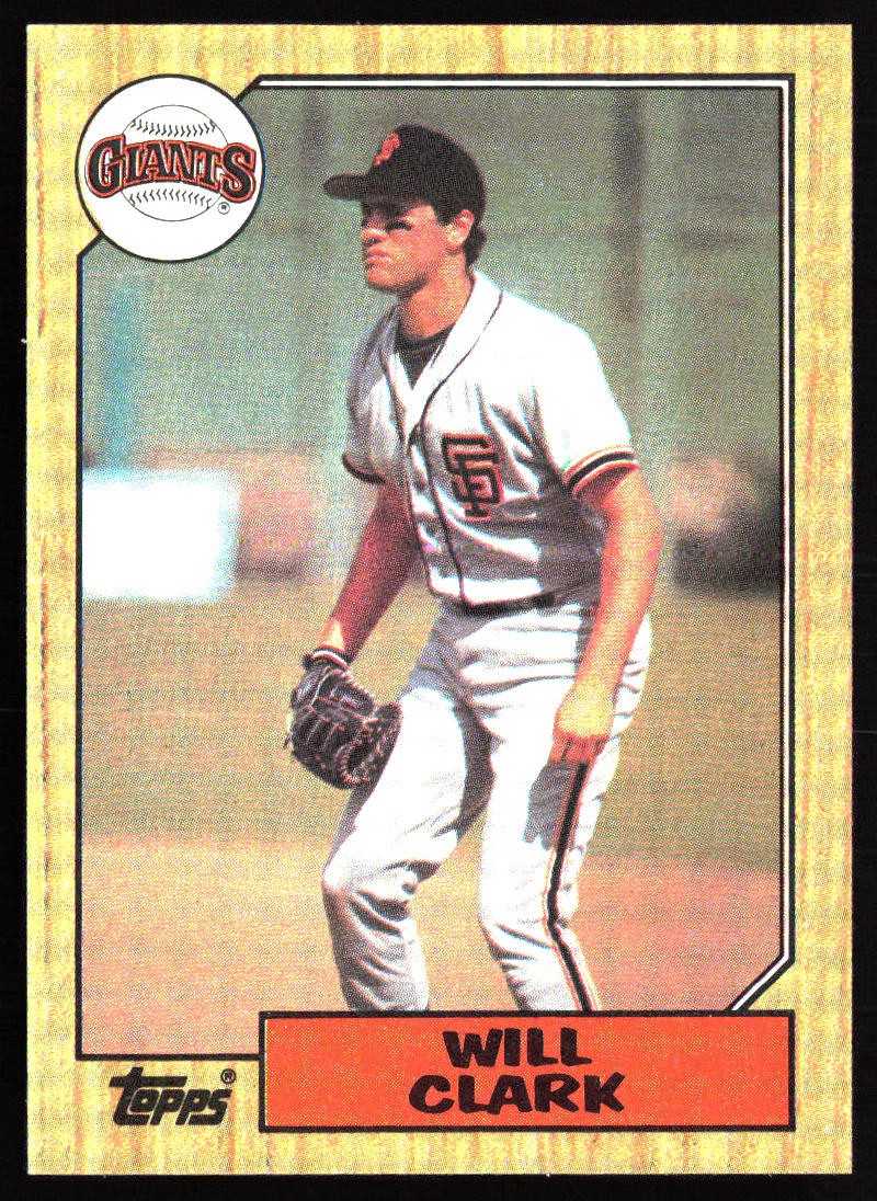 1987 Topps #420 Will Clark Giants RC Rookie Card