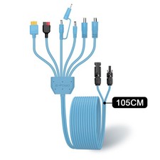 Solar Cable Adapter 7 in 1 Solar Panel Connector Wire for Ecoflow ANKER Jackery