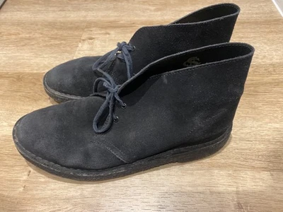 Clarks Originals mens Black Desert Boots UK 7 G fit with box good preloved