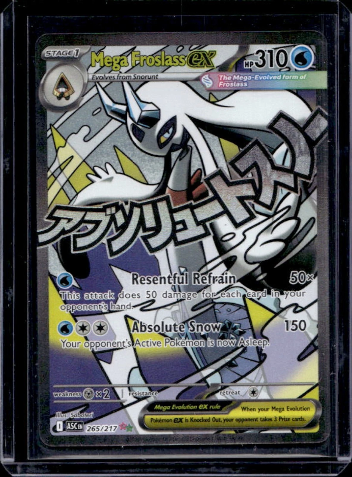 2026 Pokemon Ascended Heroes Mega Froslass ex Attack Rare #265/217
