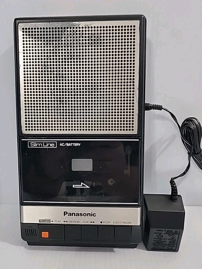 Panasonic RQ-2735 Slim Line Portable Cassette Tape Recorder Player