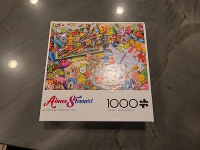 Aimee Stewart My Awesome Collection 1989 1000 P Puzzle New Buffalo Games DENTED