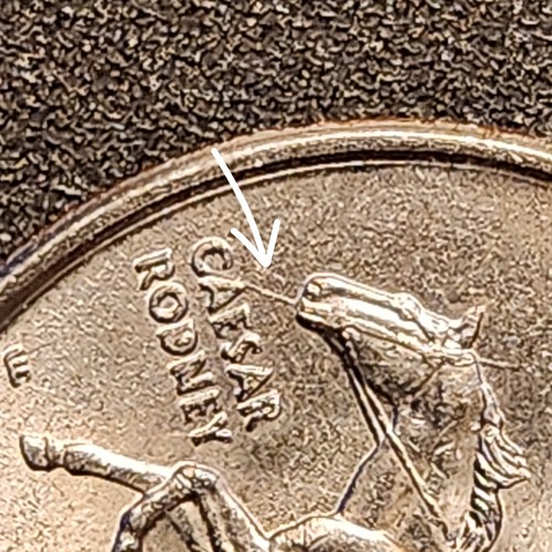 ERROR - 1999-P DELAWARE STATE QUARTER "SPITTING HORSE" NICE COIN