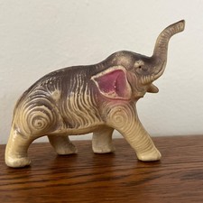 Vintage Celluloid Toy Elephant Made In USA 3.5” Long