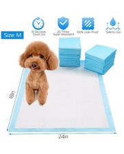 50Pcs House Dog Training Pads Puppy Pee Pad Underpads Cat Wee Potty Mats 24X18in