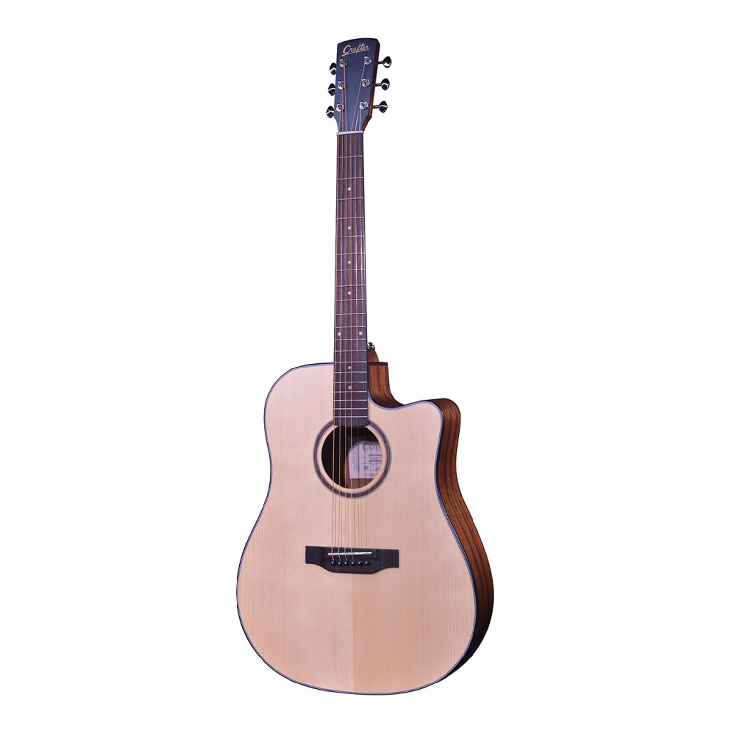 Crafter Dreadnought Cutaway Electro Acoustic Guitar, Natural LITE D16CE