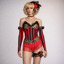 Custom Dance Costume Cabaret Set with Fringe Jazz, Tap, Musical Theater size 14