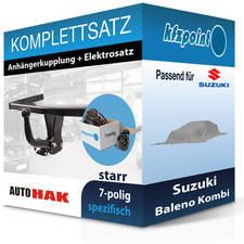 Für Suzuki Baleno Kombi 96- AUTO HAK Anhängerkupplung starr + 7polig E-Satz neu