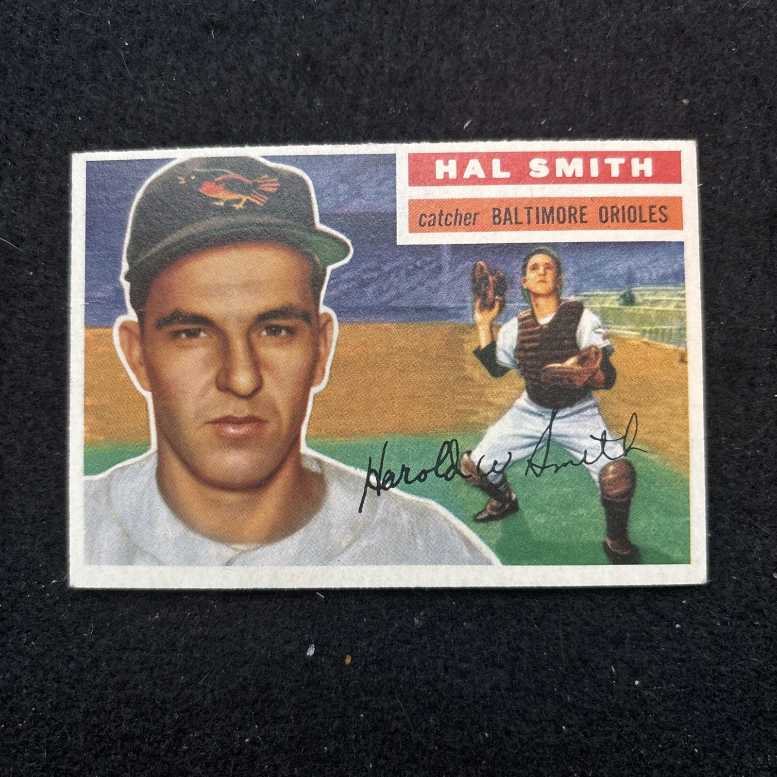 1956 TOPPS # 62 HAL SMITH  GRAY BACK EXMT C 4956