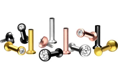 PIERCINGLINE  Piercing Stecker Titan Triple Piercing Mini Labret mit
