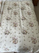 Debenhams Cream Floral Patterned Header Tape Curtains - see details for size