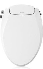 Brondell S102-EW Non-Electric Bidet Toilet Seat Elongated Dual Temp - White