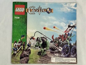 LEGO Castle Troll Assault Wagon (7038) Complete w/ All Minifigs Box Instructions