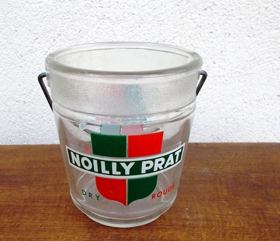 Seau à glaçons de bistrot NOILLY PRAT, verre épais, très bon état - Photo 2/4