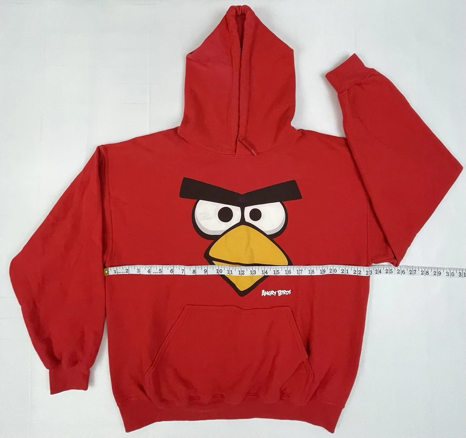 Angry Birds Hoodie Sweat Shirt Red Mens L Large Fifth Sun Licensed - Image 4 of 4