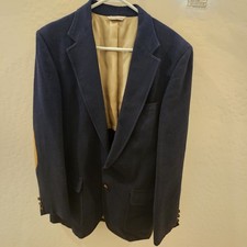 VTG Hannys Arizona 100% Camel Hair Blazer Suit Mens USA Made 2 Button Navy