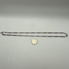 Vintage Italy 925 Sterling Silver Figaro Link Necklace 20 Inch 19.88g Chain⁠