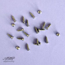 20 Gibson style 2,5 x 10 mm Chrome SG pickguard screws