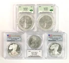 5Pcs 2025/26  $1 1-oz American Silver Eagle PCGS/CAC MS/PR70